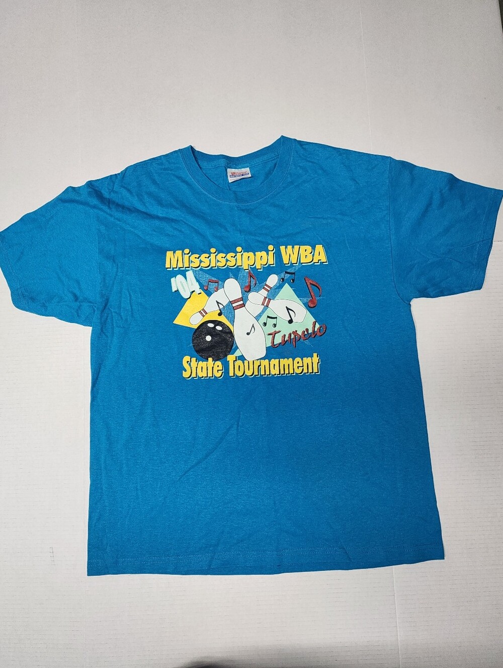 Vintage Hanes Heavyweight 50/50 Adult Large Mississippi WBA 2004 Bowling T-shirt